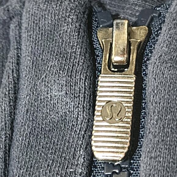 Lululemon Back to it Wrap Sweatshirt Jacket Blue Asymmetrical Zip Up Women's 8 - Picture 3 of 5